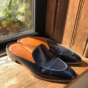 Everlane Navy Leather Slides/Mules ✨